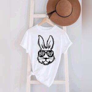 Mr. Bunny glasses Hip Hop Easter t-shirt unisex